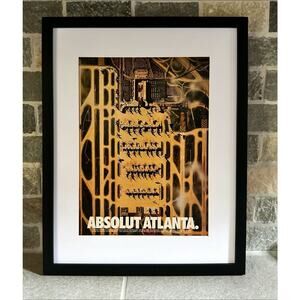 Framed 1992 Absolut Vodka Advertisement Atlanta Hartsfield Jackson Airport